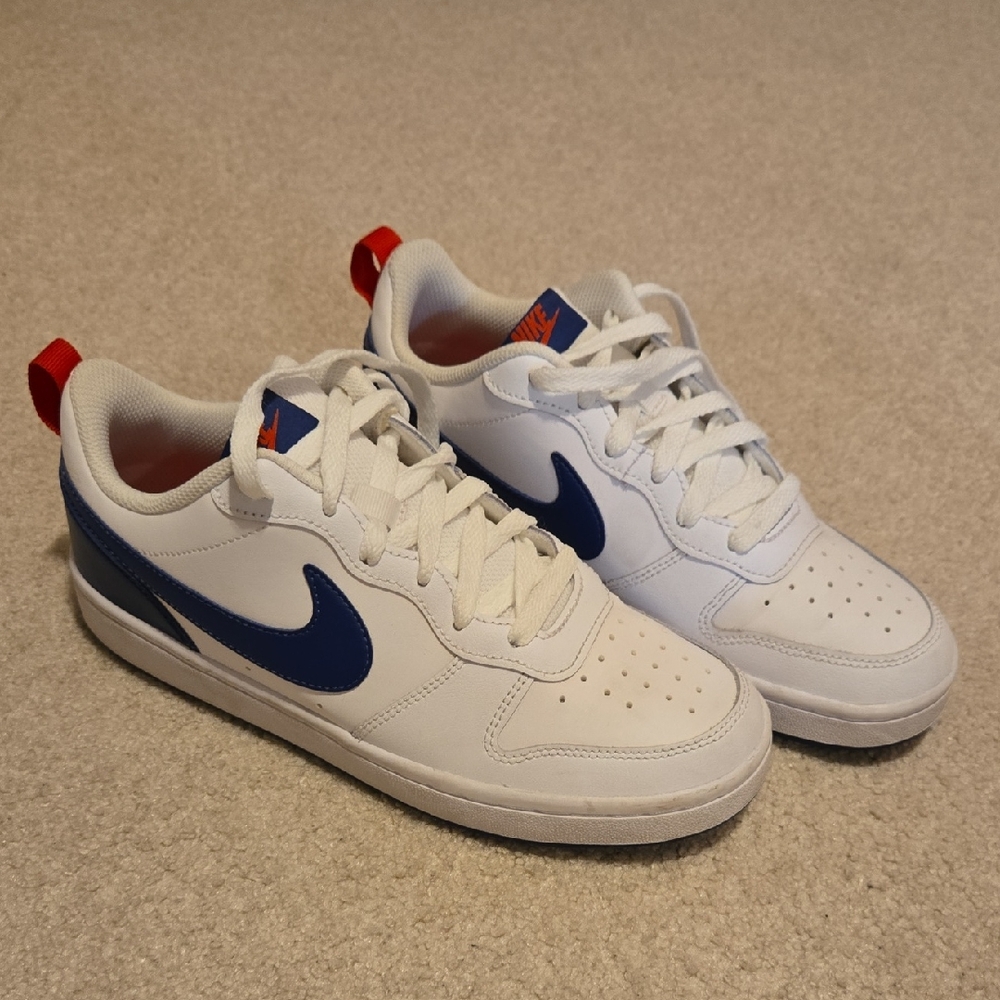 Nike Court Vision Low White Blue Red Youth Size 6